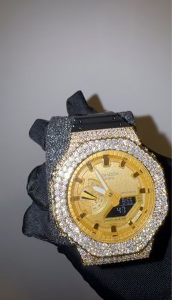Casio G-Shock Iced Out Gold Watch