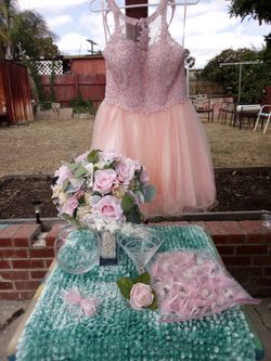 Elegant Sparkly Pink Dress