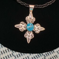 Striking Sleeping Beauty Turquoise Pendant 