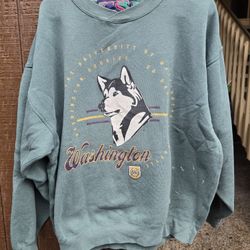 Vintage Y2k Washington Huskies Crewneck Size Xl 