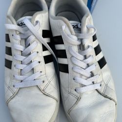 Adidas White and Black Low-Top Sneakers