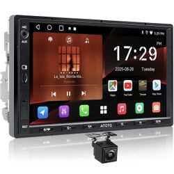 ATOTO A5 7" 2+32G Android Double Din Car Stereo with Backup Camera, Wireless CarPlay& Android Auto Touch Screen, WiFi/Bluetooth/USB,24 Band EQ DSP, FM