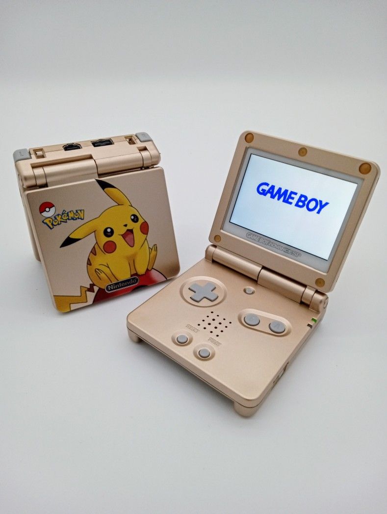 Refurbished Custom Gameboy Advance GBA SP Pokemon Pikachu Yellow