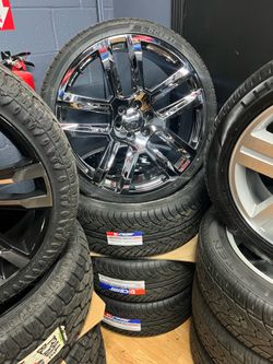 26 inch chrome rims and tires