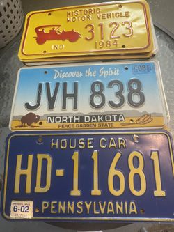 Vintage License Plates 