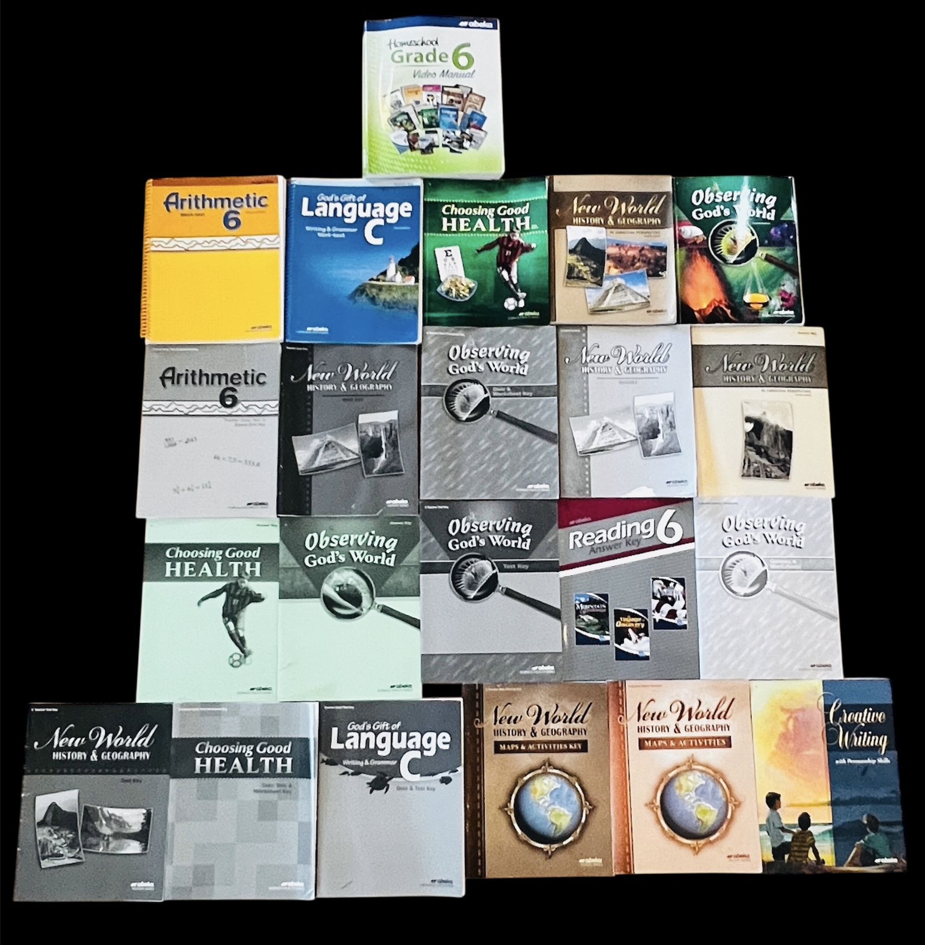 Abeka Program, School Books For 6th Grade.