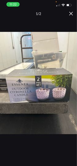 2 Pack Essenza Outdoor Citronella Candles