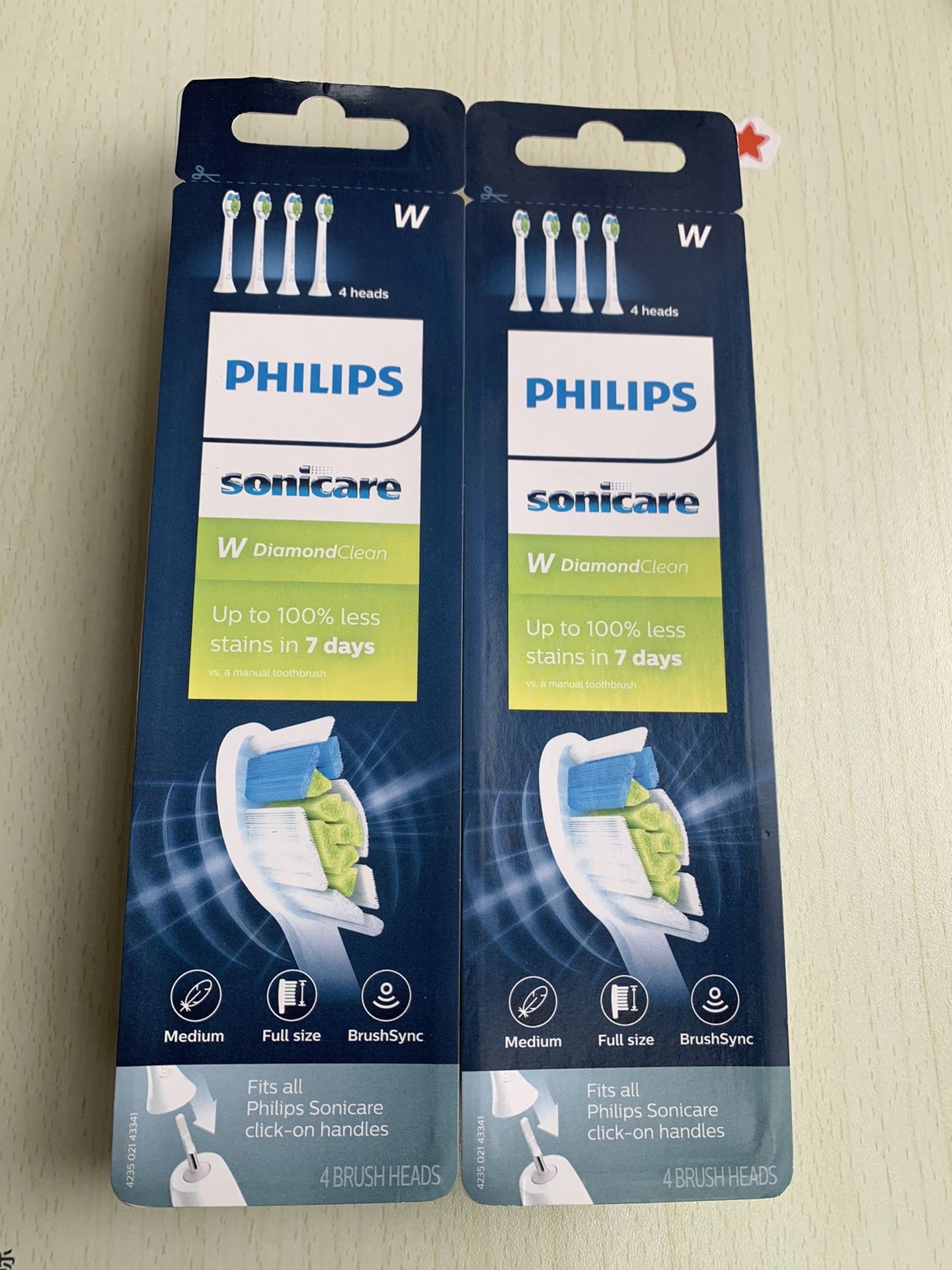 Philips Sonicare WDiamondclean Brush Heads HX6064/65. White