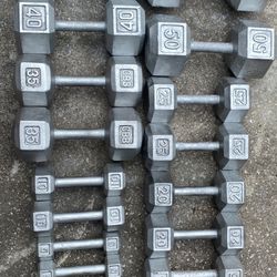400lbs Of Hex Dumbells