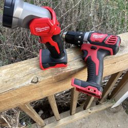 Milwaukee LED Light and Drill