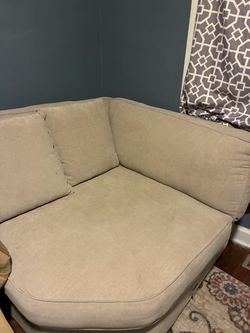 Beige Fabric Corner Sectional Sofa