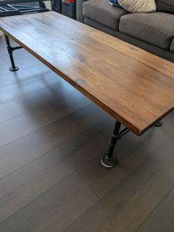 Solid Hickory Wood Coffee Table
