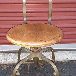 Antique Industrial Adjustable Height Crank Chair