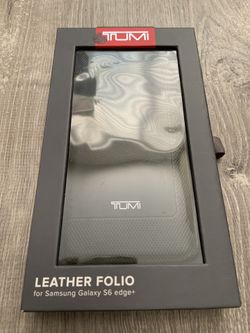 Brand New Black Samsung S6 Edge + Leather Folio wallet Case