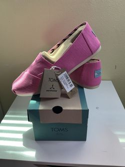 TOMS Classic Alpargata Pink Canvas Slip-Ons