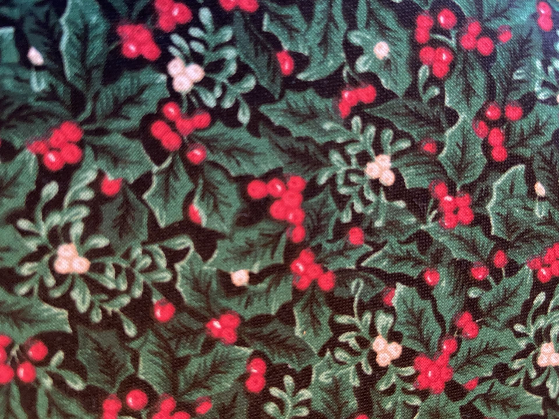 Holly And Mistletoe Fabric
