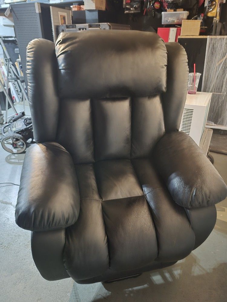 Black recliner, If ft up chair with massager