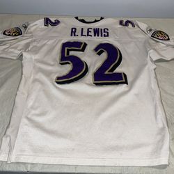 AUTHENTic Ray Lewis Baltimore Ravens  Helmet Tag Reebok Jersey Mens 54 Euc Sewn