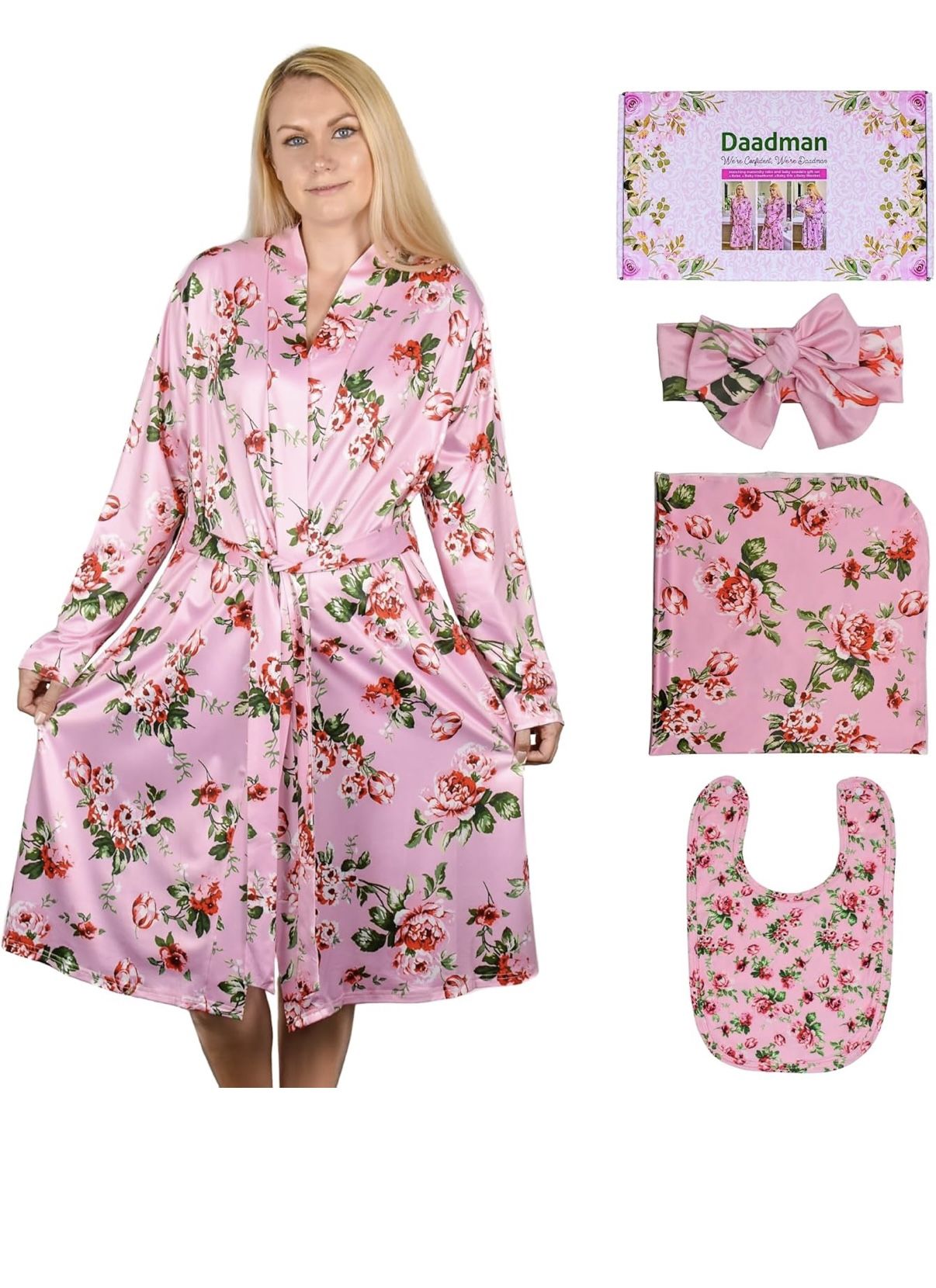 Mommy and Me Robe and Swaddle Set XL & 2X