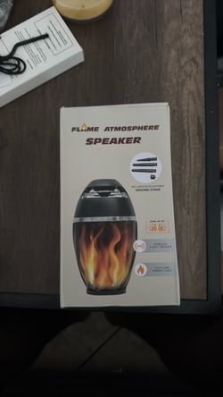Flame Effect Bluetooth Speaker with LED Light