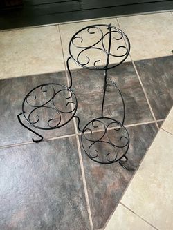 3 Tier Black Metal plant stand