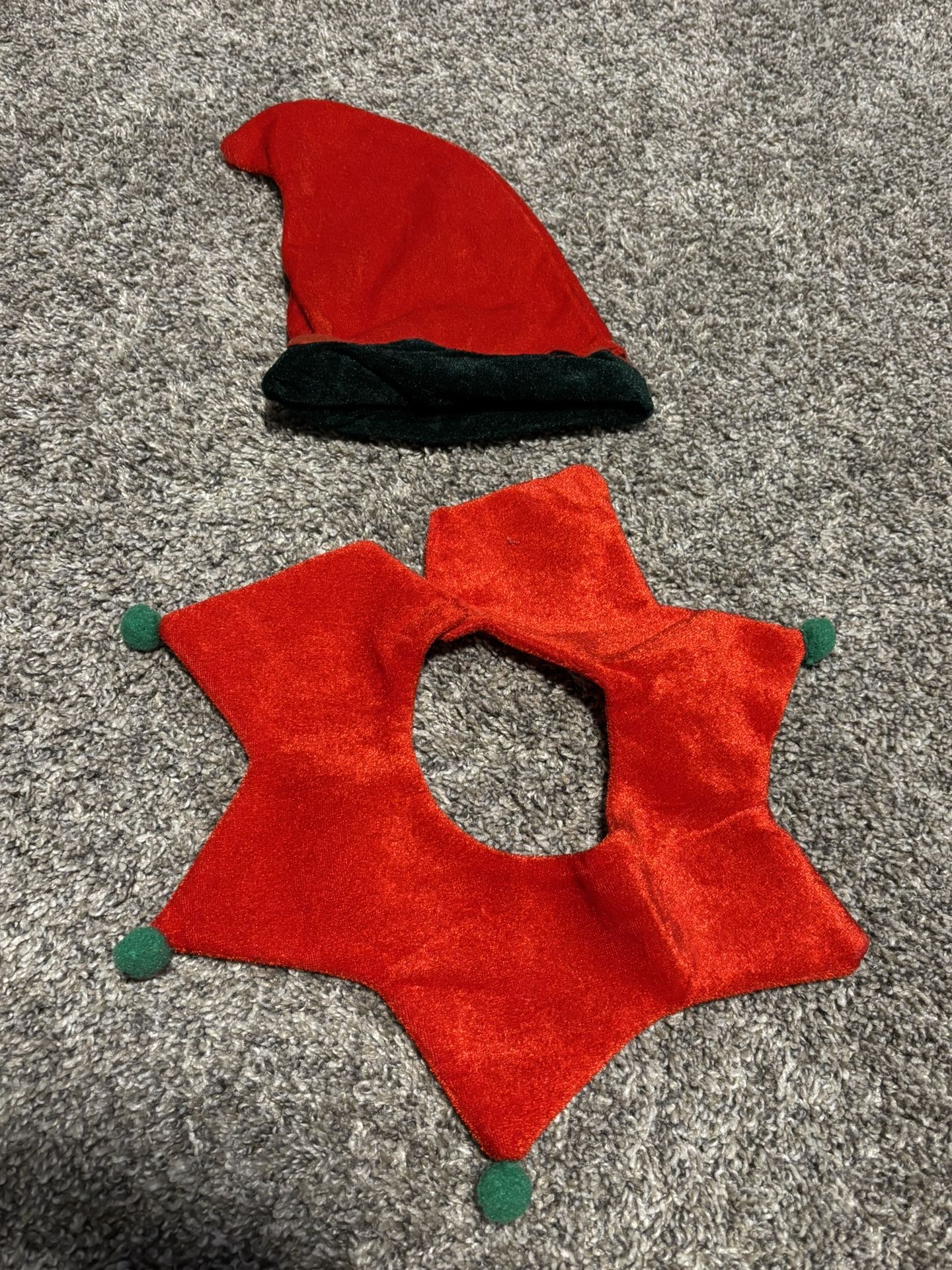 Elf Scarf And Hat For Dog