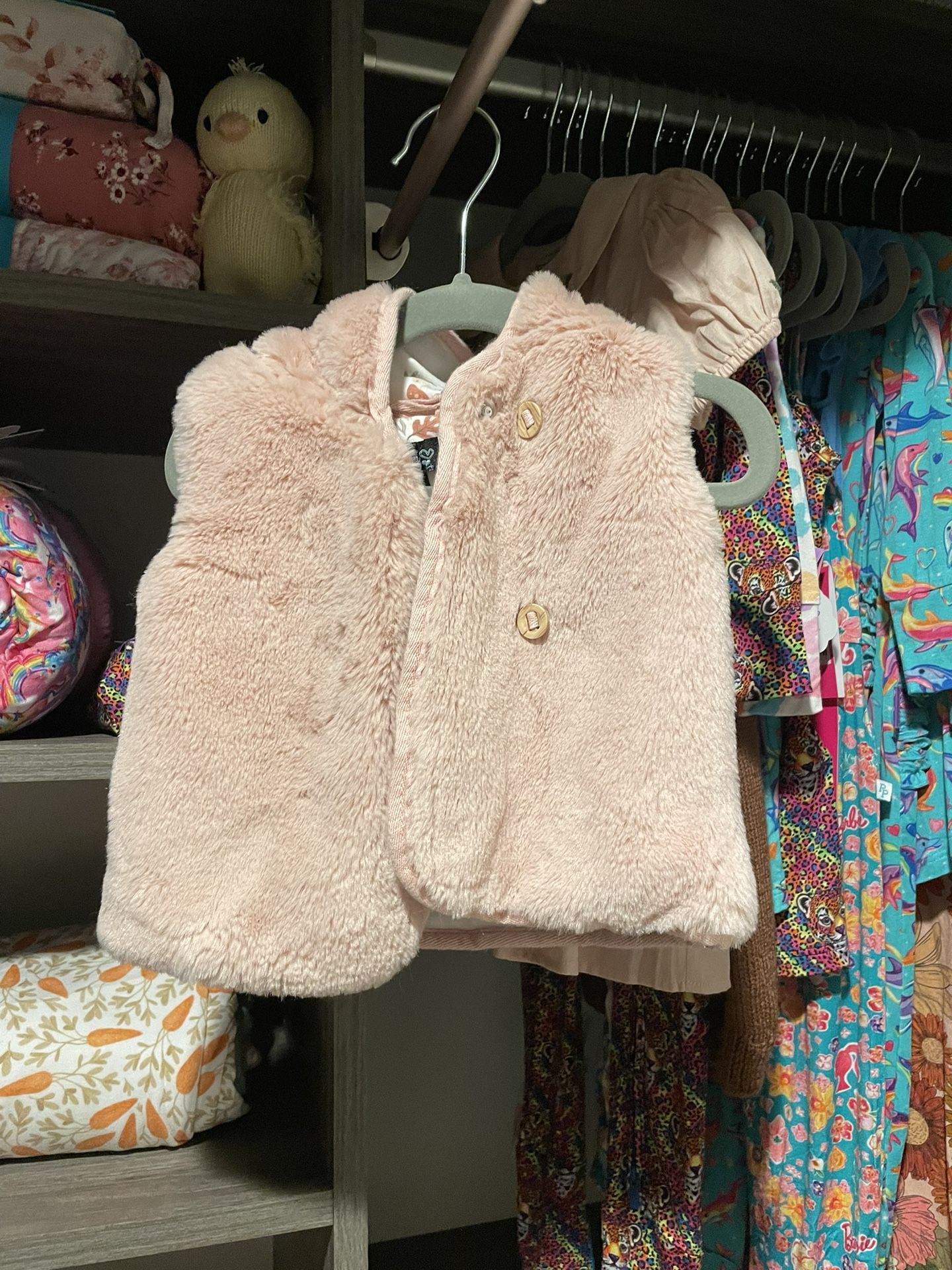 Faux Fur Vest Baby Girl 3-6 Months