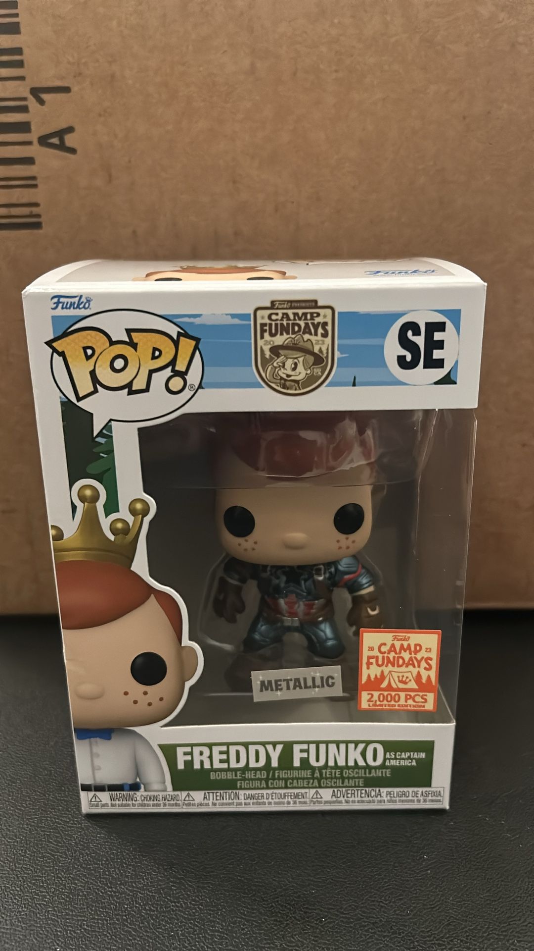 Freddy Funko as Captain America Metallic (2023 Camp Fundays 2,000 Pcs Exclusive ) #SE