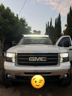 GMC Sierra Truck White with LED Light Bar