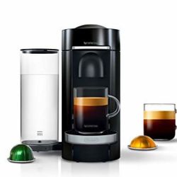 Nespresso VertuoPlus Deluxe Coffee and Espresso Machine by De'Longhi, 60 ounces, Piano Black