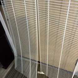 2x White Ventilated Metal Shelves 60”