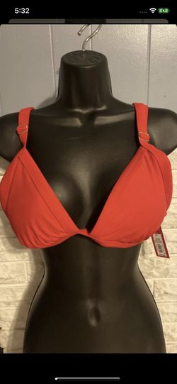 New Red triangle bikini top detachable straps lightly padded swimsuit/swimwear/bathing suit top size XL /extra large brand Xhilaration