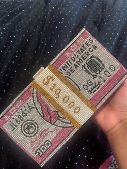 bling money clutch