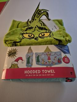Grinch Hooded Bath Towel