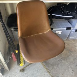 Brown Leather Desk Chair 
