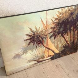 Coastal Tommy Bahama Inspired Gallery Wrapped Canvas 