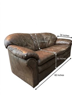 Brown Leather Sofa