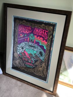 Nathaniel Deas Concert Poster Gov’t Mule Avett Brothers Framed Double Matted Foil
