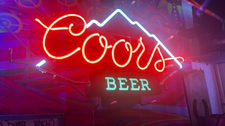 Old school coors light beer sign