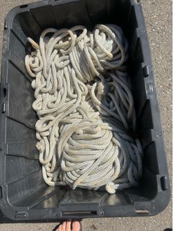 Huge box of thick marine rope