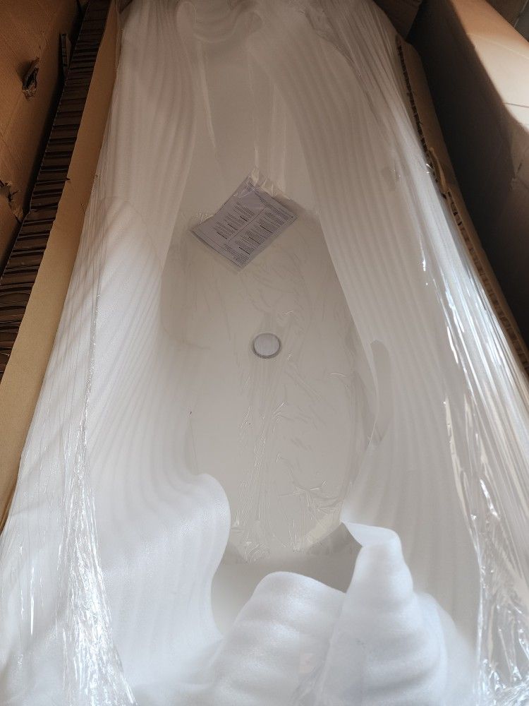Signature Hardware 445130 Sheba 72" Acrylic Soaking Double Slipper Freestanding Tub - White