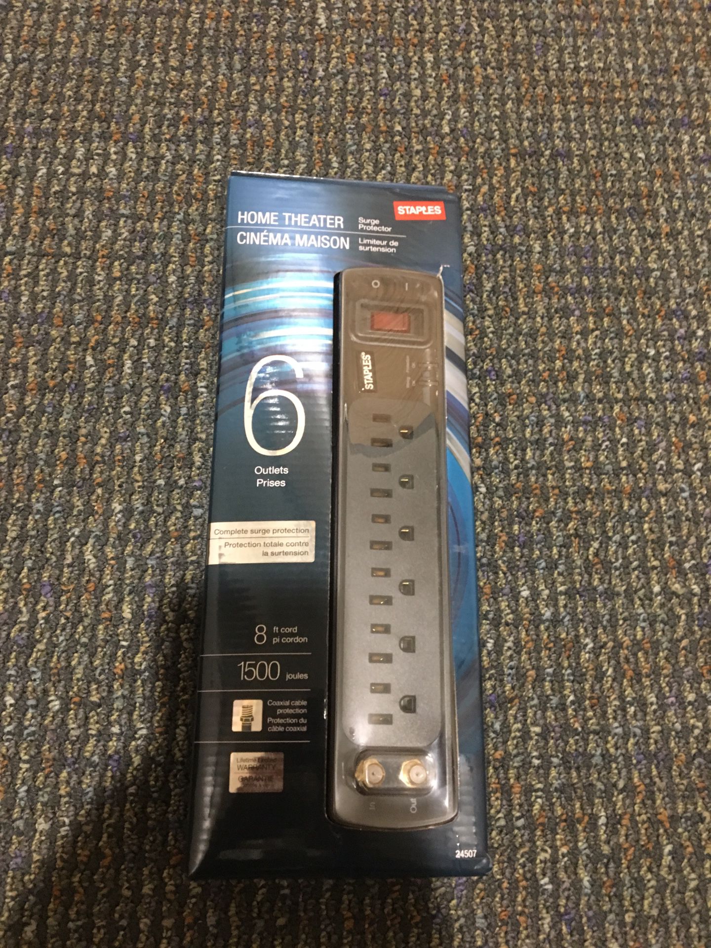 Staples Home Theater surge protector