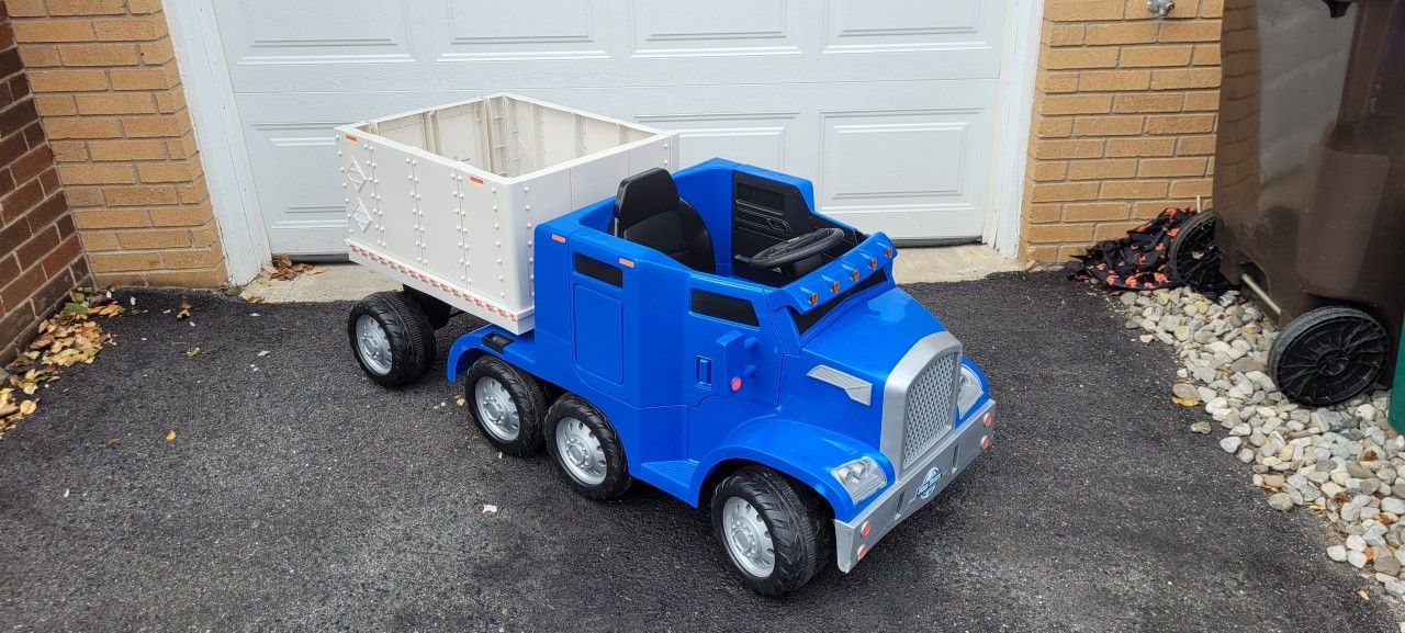 Kid Trax Semi-Truck and Trailer Ride-On Toy