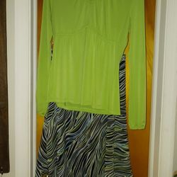 Very Nice Ladies Size Medium Skirt And Top Set