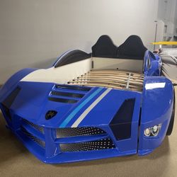 Thunder Carbed Blue Kid Bed / Mattress Included