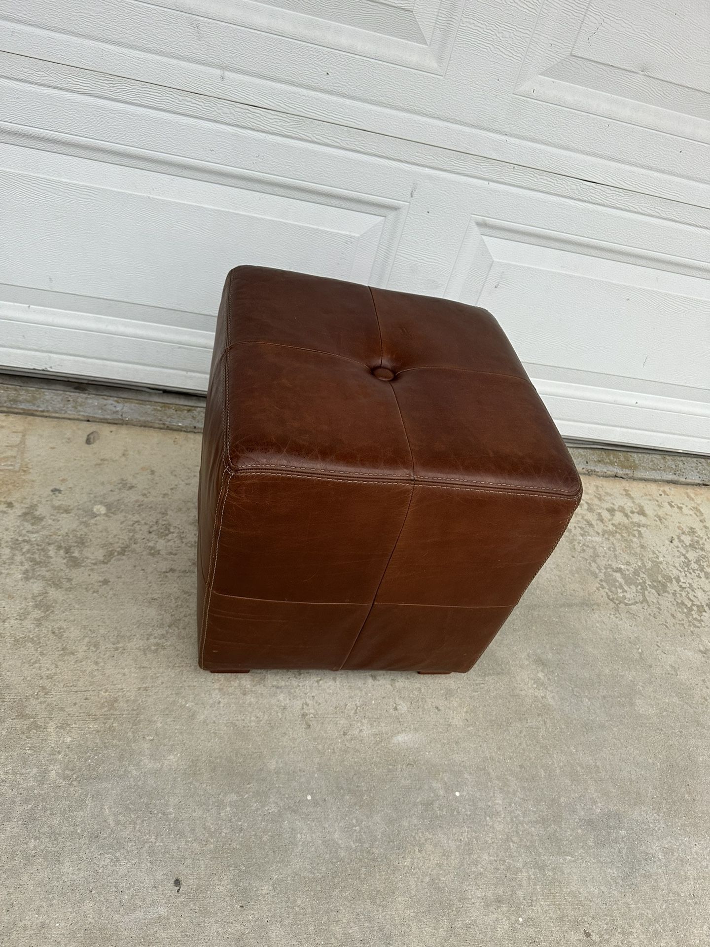 Leather Ottoman