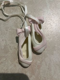 Ceramic Ballet Slipper Ornament with Ribbon
