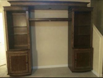 FREE PICKUP – Large Real Wood Entertainment Center / Storage Cabinet