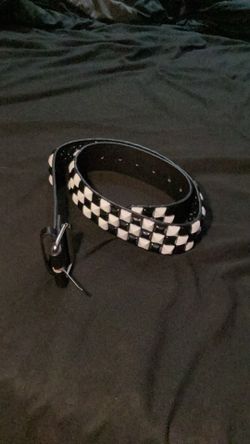 Black and White Checkers Belt