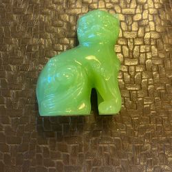 Vtg The Franklin Mint Curio Cabinet Cats Ch'ing Dynasty Jade Glass Cat Figuri